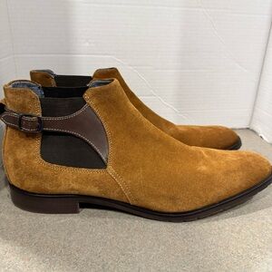 Stacy Adams Roane Suede Chelsea Buckle Boots Size 14 M